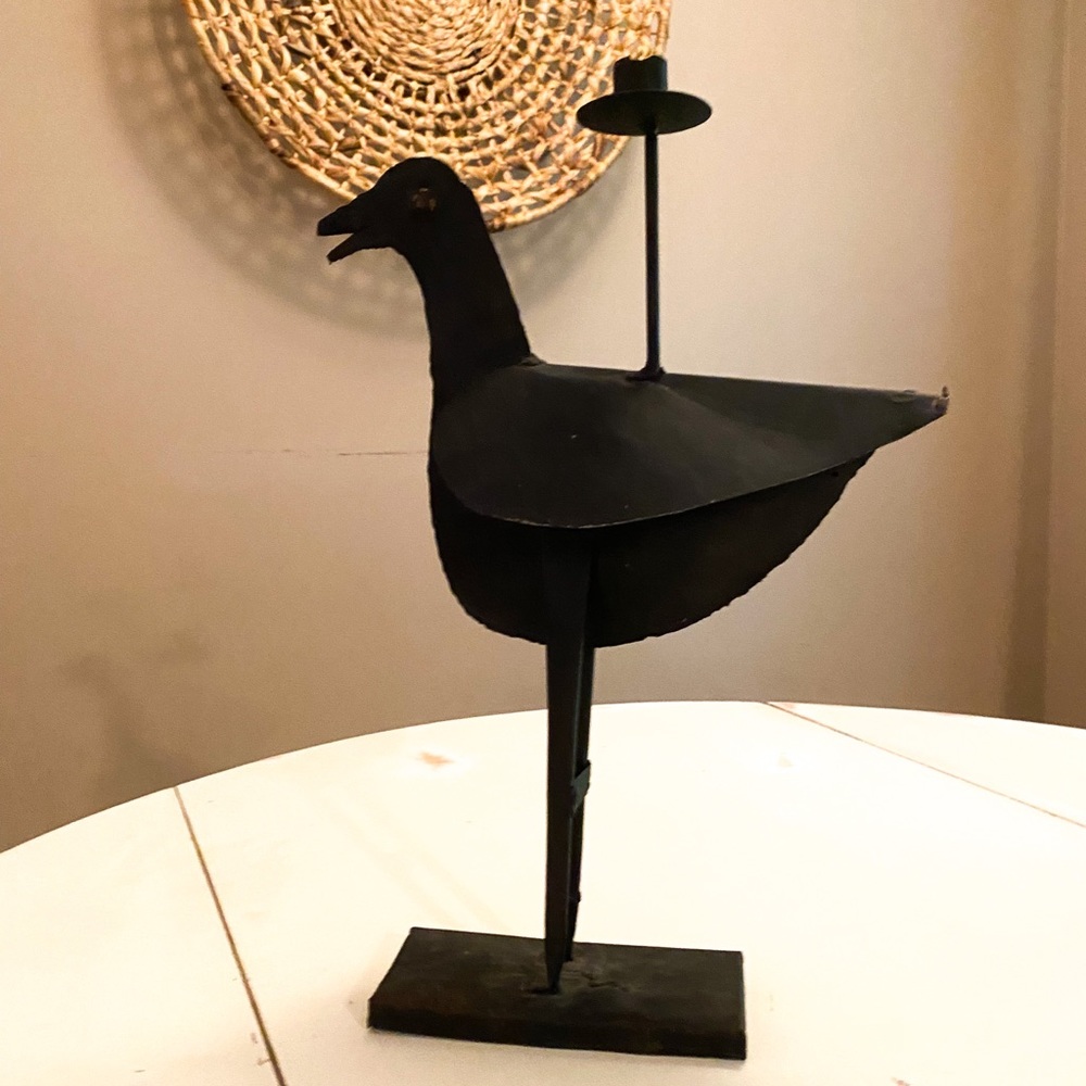 Metal Bird Candle Holder